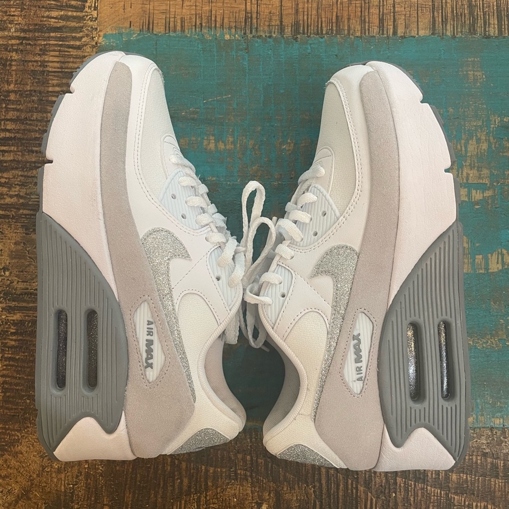 Nike Air White Lace-Up Sneakers